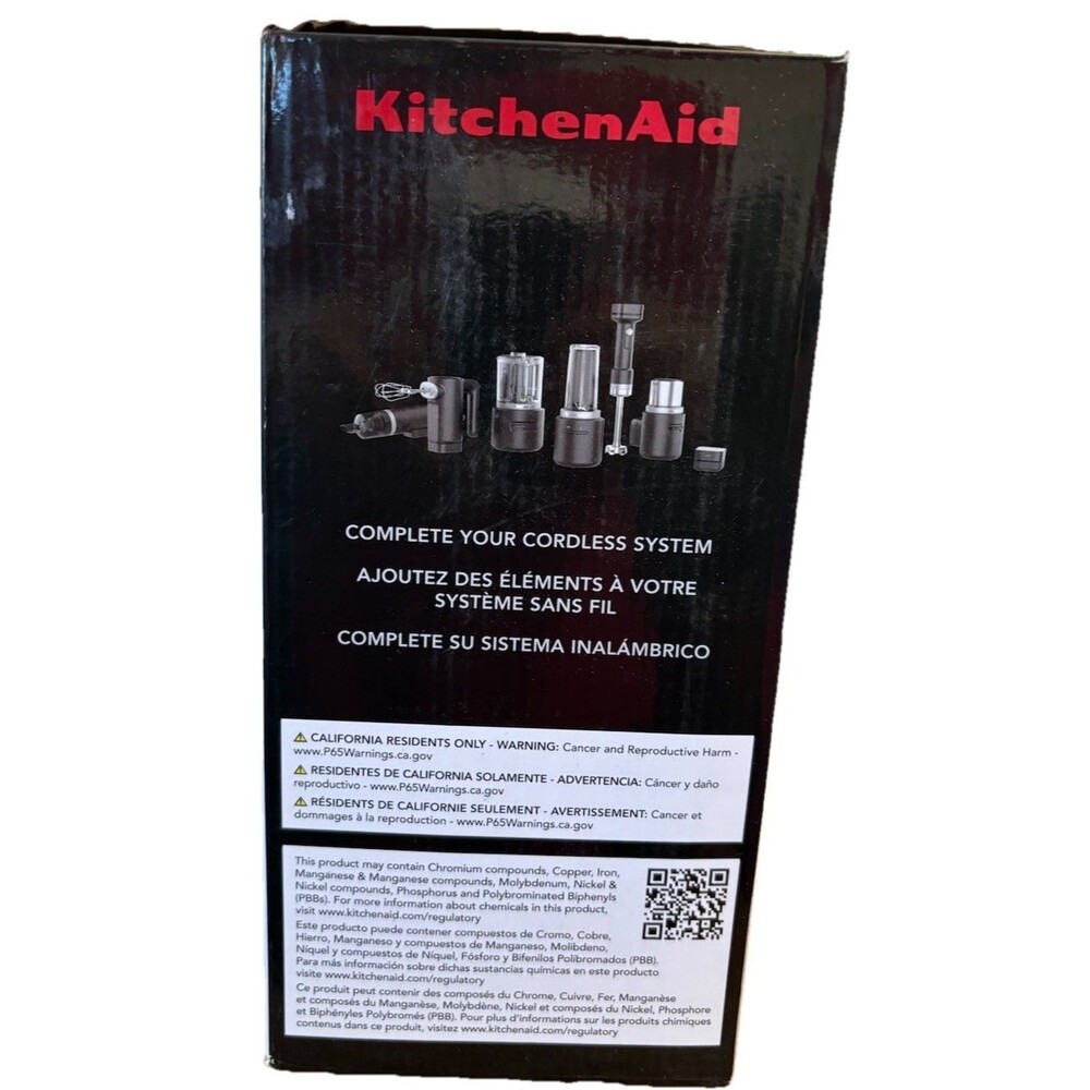 KitchenAid GO KHMR762BM Cordless Hand Mixer 7-Speed 12V Matte Black - Picture 3 of 4